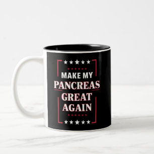 Mach Meine Bauchspeicheldrüse Wieder Groß Diabetes Zweifarbige Tasse