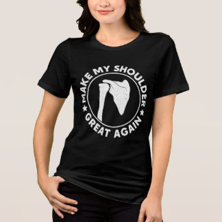 Mach meine Schulter wieder so groß wie die sonnige Tri-Blend Shirt