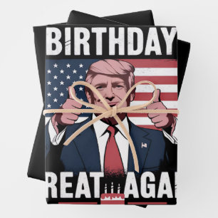Mach meinen Geburtstag wieder großartig lustiger T Geschenkpapier Set