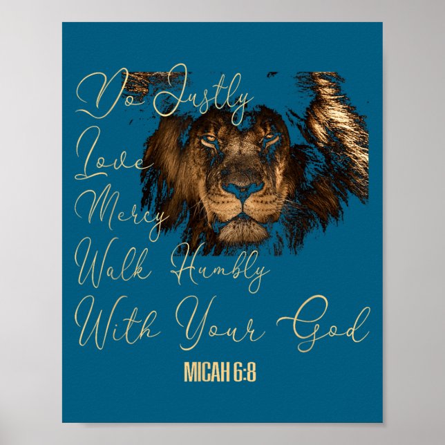 Mach Mich 6 8 Bibelvers Poster (Vorne)