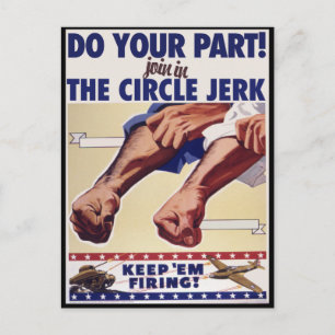 Mach mit beim Internet Circle Jerk Postkarte