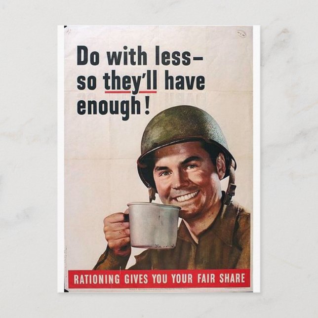 Mach mit weniger! postkarte (Vorderseite)