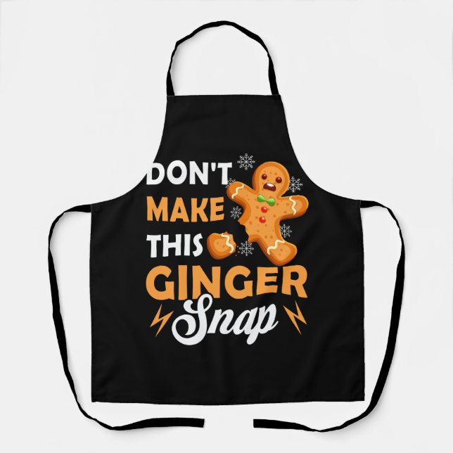 Mach nicht, dass diese Ingwer-Snap-Redhead-Weihnac Schürze (Vorderseite)