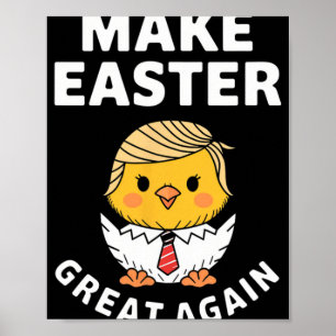 Mach Ostern wieder großartig, lustige Trump-Henne Poster