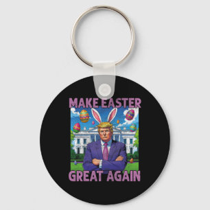 Mach Ostern wieder großartig, lustiger Trump Bunny Schlüsselanhänger