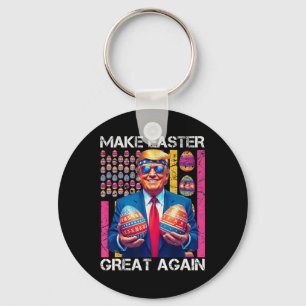 Mach Ostern wieder großartig, lustiger Trump-Hase Schlüsselanhänger