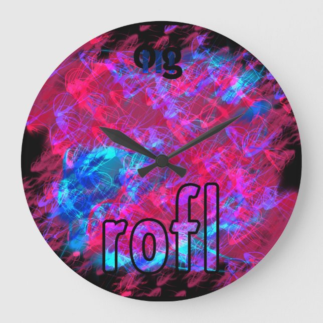 MACH! Rofl Große Wanduhr (Vorderseite)