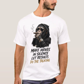 Mach Schachtabtretungen in Stille Monkey Streetwea T-Shirt