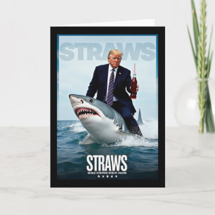 Mach Strohhalme wieder großartig Meme-Design Karte