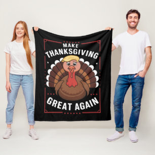 Mach Thanksgiving wieder groß Trump Truthahn Fleecedecke
