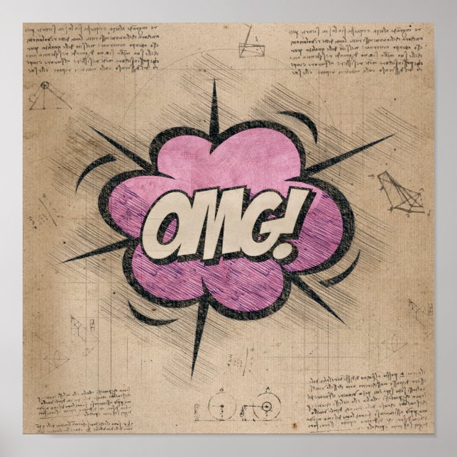 MACH! Vintages Comic Buch Steampunk Pop Kunst Poster (Vorne)