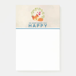 Mach, was dich glücklich macht, Fox mit Herz zu sc Post-it Klebezettel