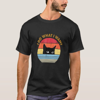Mach Was Ich Will Schwarze Katze T-Shirt