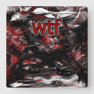 MACH! wtf Quadratische Wanduhr