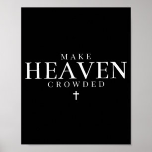 Mache den Himmel voller Kreuz Minimalistischer Chr Poster