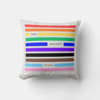 Mache dich stolz Regenbogen-Redaktion Pride Kissen