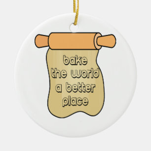 Mache die Welt zu einem besseren Ort Keramik Ornament