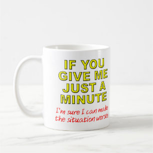Mache Dinge Schlimmer Lustiger Becher oder Reisebe Kaffeetasse