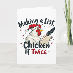 Mache eine Liste, pick das Huhn zweimal Lustiges H Karte