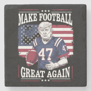 Mache Football wieder groß, wiederbelebte USA-Flag Steinuntersetzer