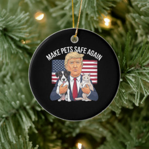 Mache Haustiere wieder sicher, rette unsere Hausti Keramik Ornament