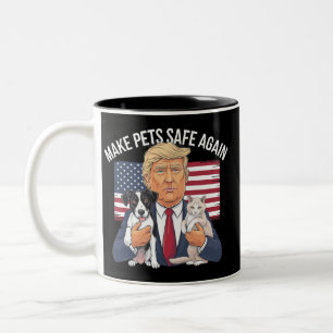Mache Haustiere wieder sicher. Rette unsere Hausti Zweifarbige Tasse