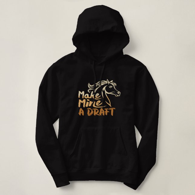 Mache mir einen Pferdewechsel Reittier Funny Hoodie (Design vorne)