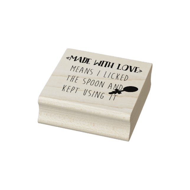 Mache mit Liebe bedeutet, dass ich den Löffel leck Gummistempel (Stempel)