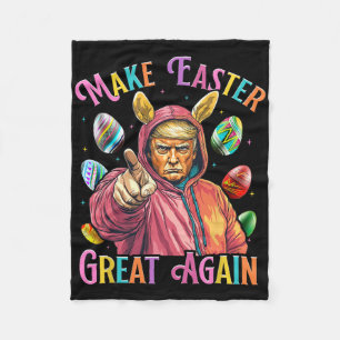 Mache Ostern wieder groß Trump Bunny Spring H Fleecedecke