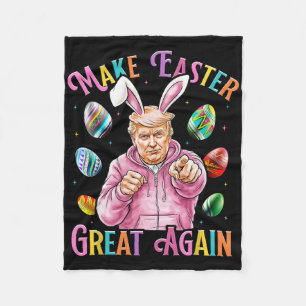 Mache Ostern wieder groß Trump Bunny Spring H Fleecedecke