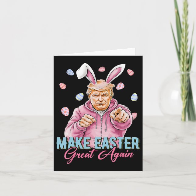 Mache Ostern wieder groß Trump Bunny Spring H Karte (Vorderseite)