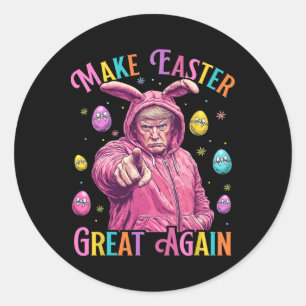 Mache Ostern wieder groß Trump Bunny Spring H Runder Aufkleber
