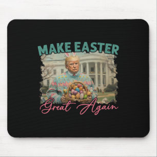 Mache Ostern wieder großartig, lustiger Trump-Hase Mousepad
