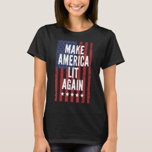 Machen Amerika wieder Lit 4. Juli positive Matchi T-Shirt