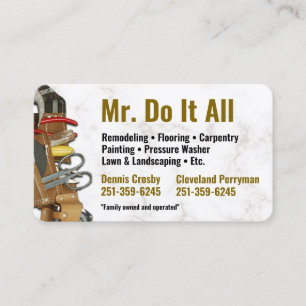 Machen Sie alle Inhaber der Handyman Business Card Visitenkarte