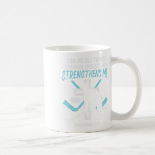 Machen Sie alles Eishockey Christlich Player Goali Kaffeetasse