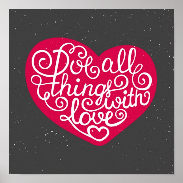 Machen Sie alles mit Liebe Red Poster (Vorne)