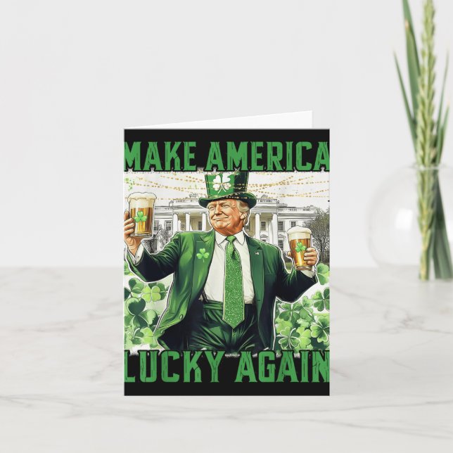 Machen Sie Amerika Glück wieder St Patricks Day Tr Karte (Vorderseite)