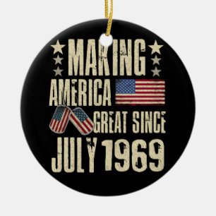 Machen Sie Amerika großartig seit Juli 1969 53. G Keramik Ornament