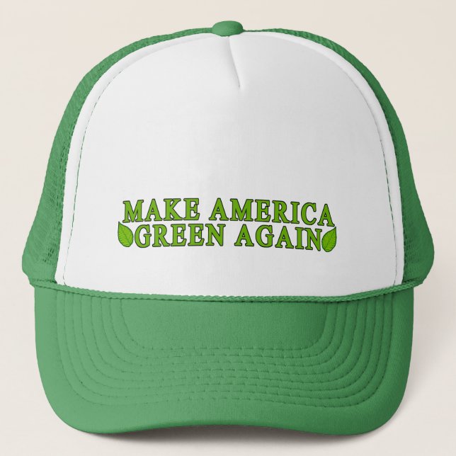 Machen Sie Amerika-Grün wieder Truckerkappe (Vorderseite)