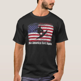 Machen Sie Amerika Surfen wieder Patriotic Surfer  T-Shirt