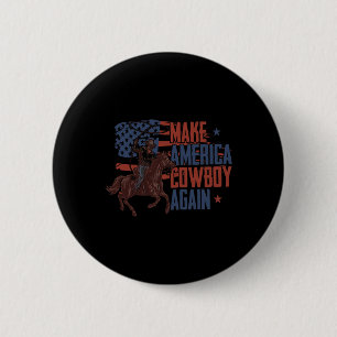 Machen Sie Amerika Western Cowboy wieder Retro 4. Button