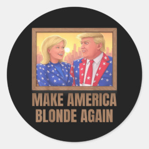 Machen Sie Amerika wieder blond _9 Runder Aufkleber