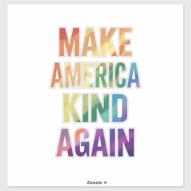 Machen Sie Amerika wieder fit mit Rainbow LGBTQ Ga Aufkleber (Blatt)