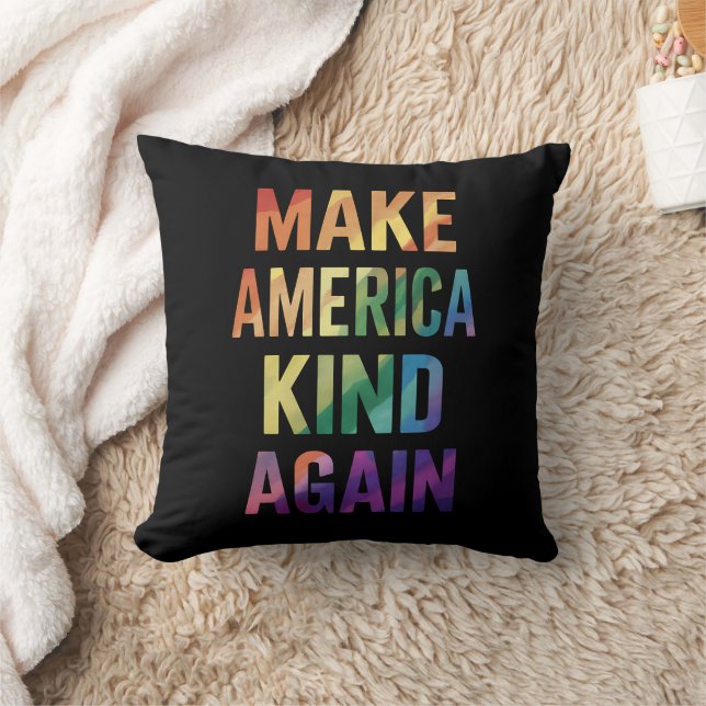 Machen Sie Amerika wieder fit mit Rainbow LGBTQ Ga Kissen (Decke)