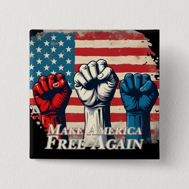 Machen Sie Amerika wieder frei von Kunstwerken Button (Vorderseite)