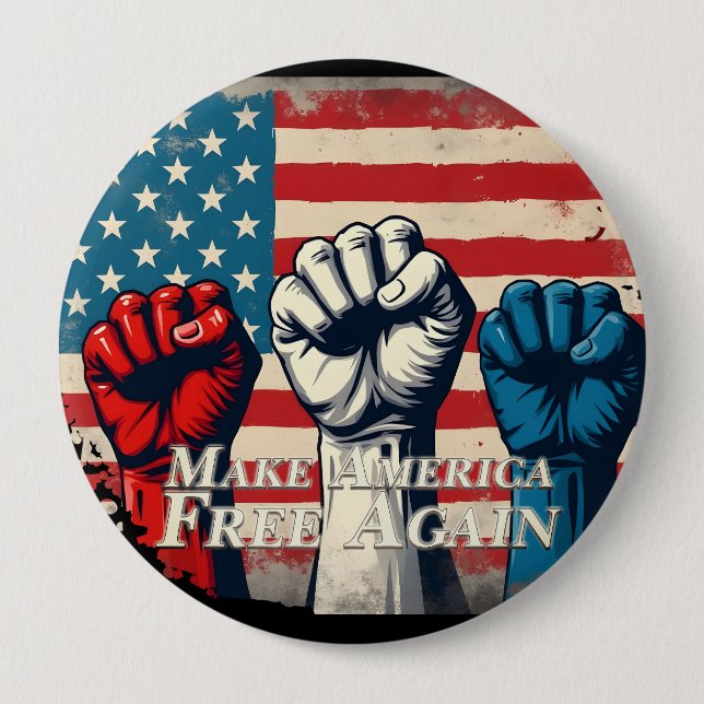Machen Sie Amerika wieder frei von Kunstwerken Button (Vorderseite)