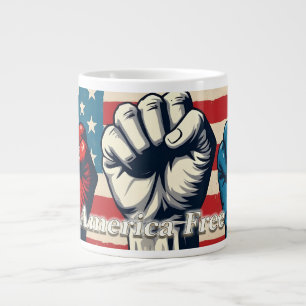 Machen Sie Amerika wieder frei von Kunstwerken Jumbo-Tasse