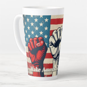 Machen Sie Amerika wieder frei von Kunstwerken Milchtasse