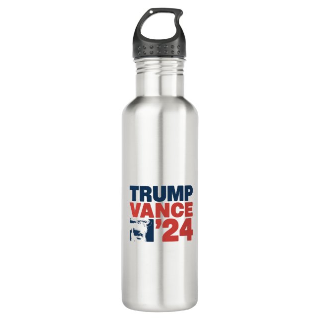 Machen Sie Amerika wieder sicher Trump Vance 2024  Edelstahlflasche (Vorderseite)